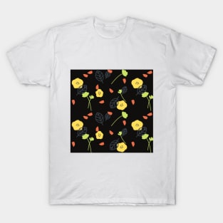 Floral yellow and orange pattern T-Shirt